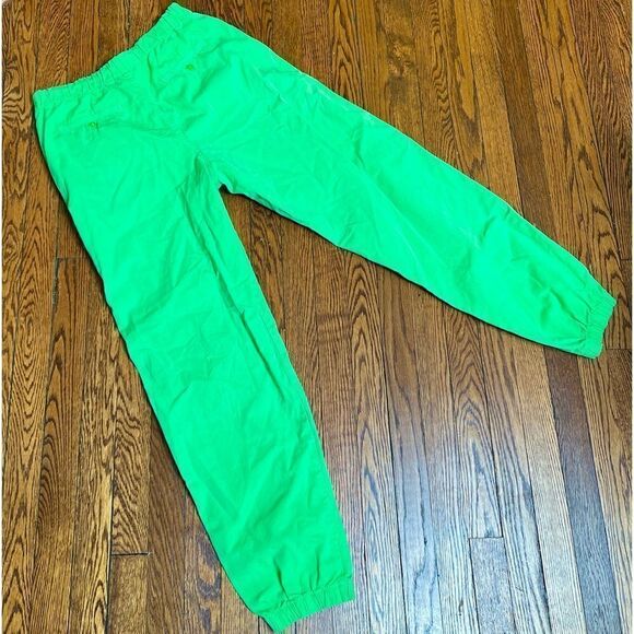 Rad True Vintage 1980s 1990s Neon Lime Green Streetwear Athletic Joggers - Picture 3 of 6